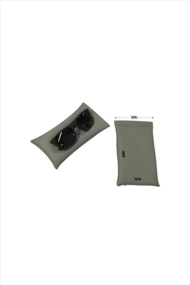 TUAKESE1002-202 YAYLI GÜNEŞ KESE KILIF (GRİ) 19/10 CM LÜX DERİ 